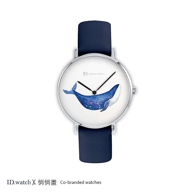 Joint Illustrated Watch - Constellation Whale - Leo _ Capricornus _ Gemini _ Pisces - นาฬิกาผู้หญิง - โลหะ สีเงิน