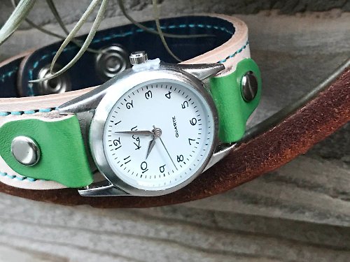 kouzandmokobo STITCH 木漏れ日から感じる新緑 ステッチラン腕時計 男女兼用 SRW-WNG-TS