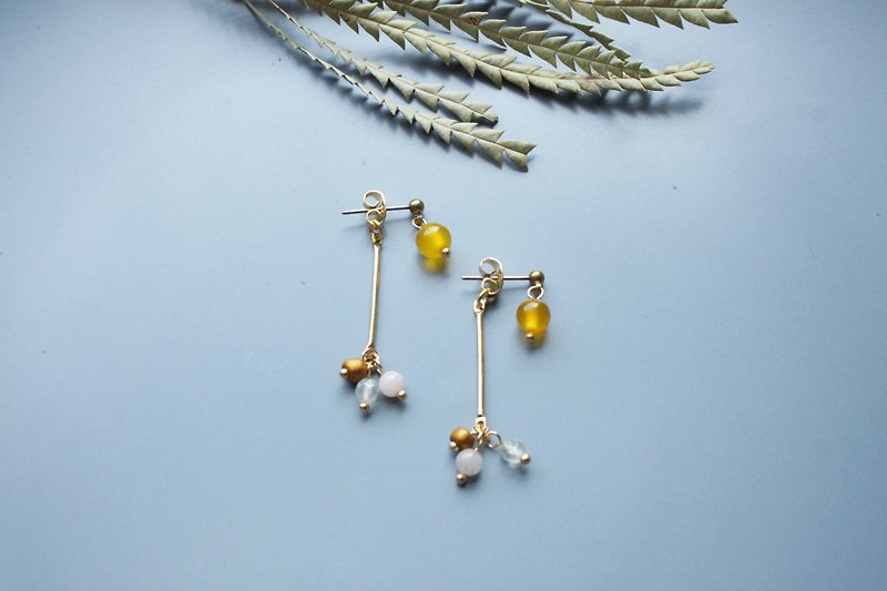 Fruit - earring  clip-on earring - Earrings & Clip-ons - Other Metals Yellow