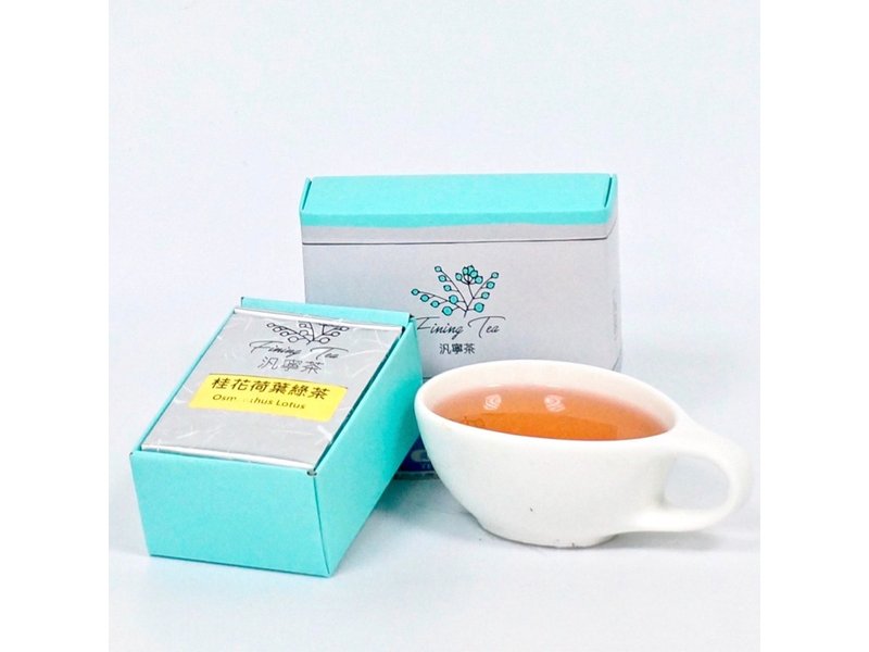 【汎寧茶FiningTea】桂花荷葉綠茶∣無咖啡因∣無熱量∣8入裝 - 茶葉/茶包/水果茶 - 植物．花 金色
