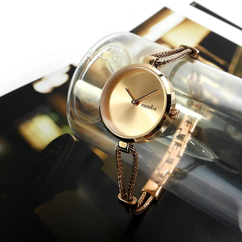 ルンバタイムRU28362ニューヨークブランドのミニマリストデザインのステンレススチールウォッチローズゴールド26mm - 腕時計 - 金属 ゴールド