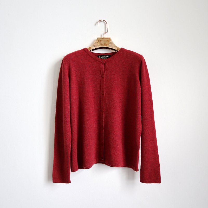 Pumpkin Vintage. Vintage Cashmere Cashmere Cardigan - Women's Sweaters - Wool Red