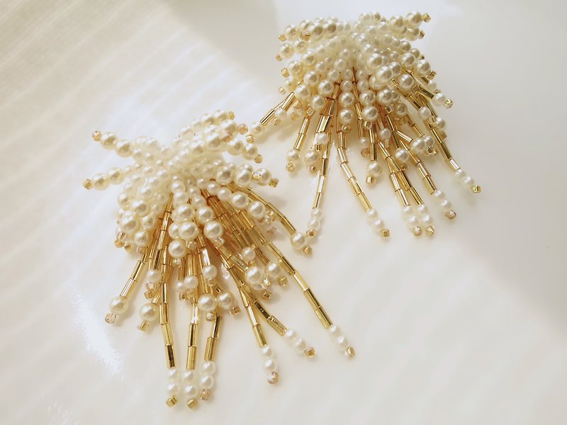 Midsummer fireworks Feu dartifice - Earrings & Clip-ons - Other Materials Gold