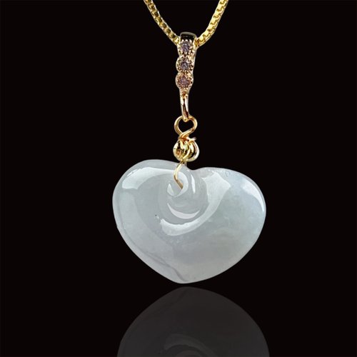 瓔珞珠寶盒 E.L.Jewelry Box 【萬事如意】冰種翡翠如意項鍊14K包金| 天然緬甸玉A貨翡翠| 送禮