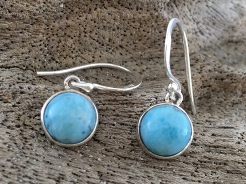 Larimar ◇ Silver Earrings / Clip-On - Earrings & Clip-ons - Other Metals 