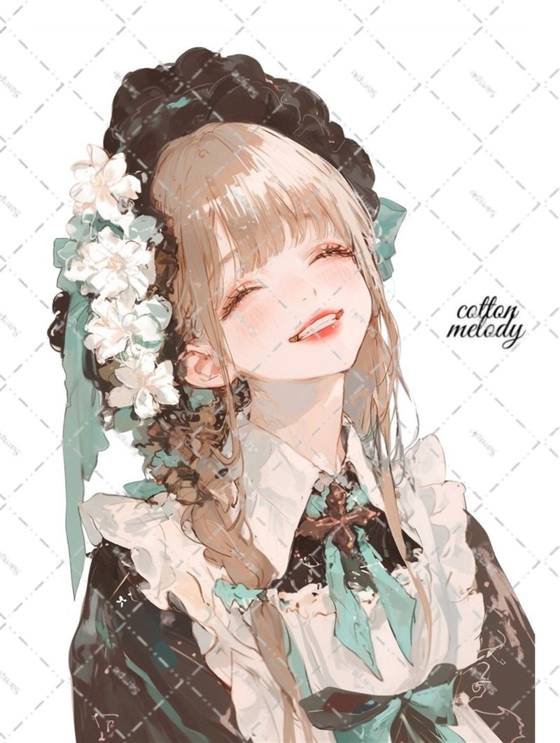 original sticker no.6665 人物ステッカー オリジナルステッカー 人物ステッカー 女の子ステッカー オリジナル人物ステッカー - 貼紙 - 紙 