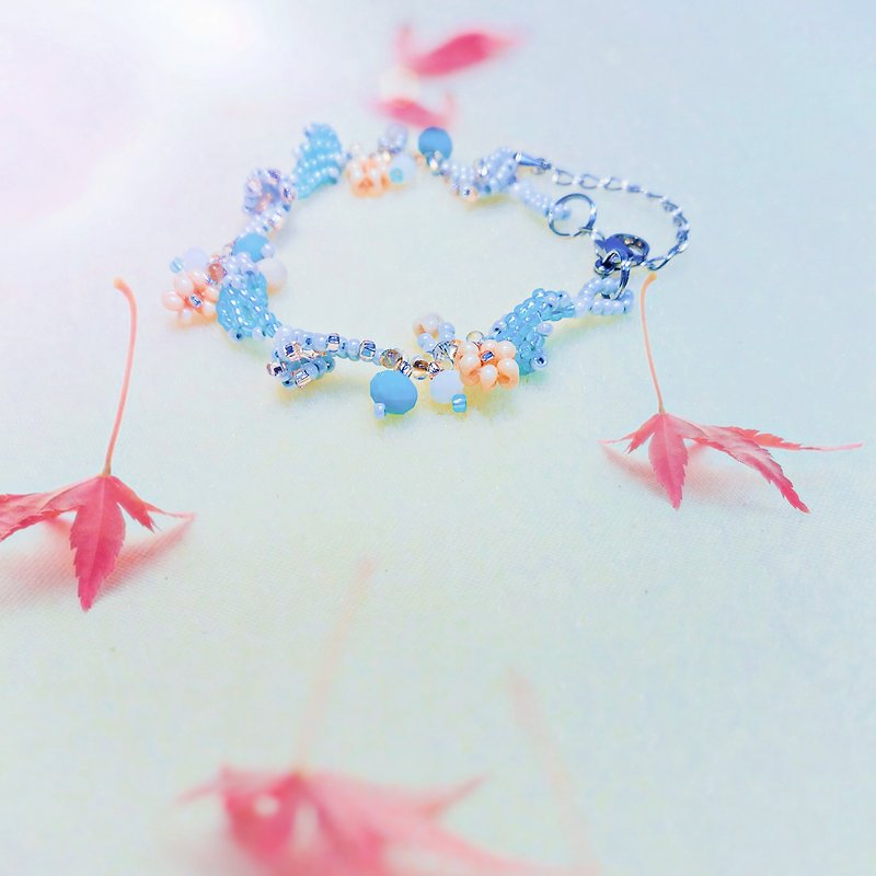 Handmade Bracelet Jewelry - Tenderness always penetrates the depths of the heart and blue is the color of tenderness - Bracelets - Other Materials Multicolor