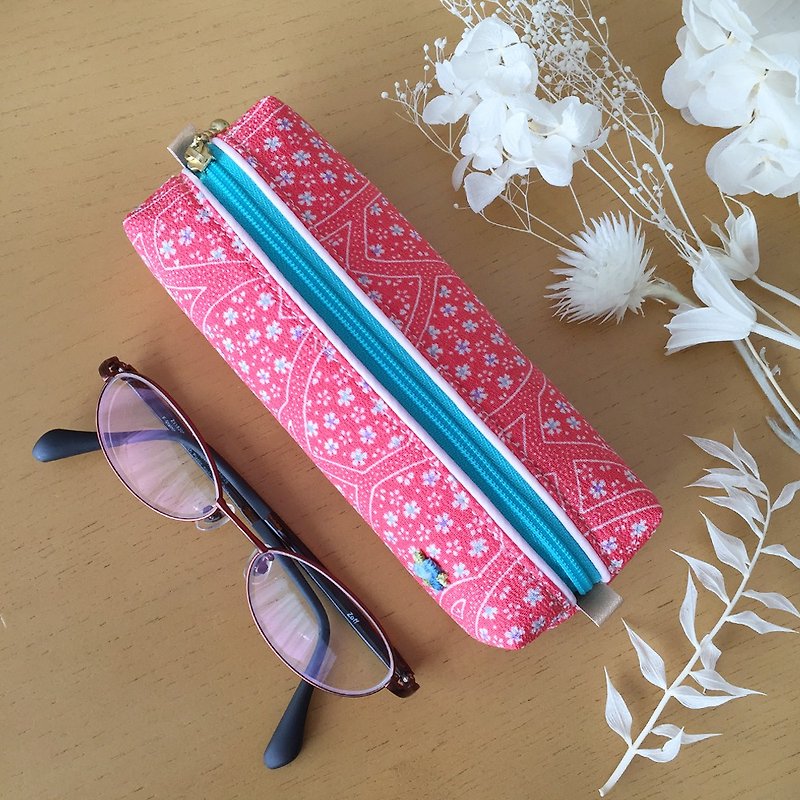 Soft Glasses Case with Japanese Traditional pattern, Kimono - Glasses & Frames - Other Materials Pink