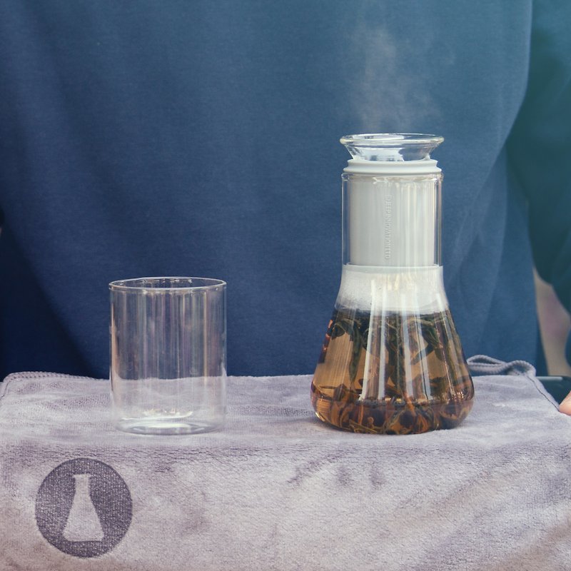 【暖冬好禮】KUNG-FU 化學系 旅行茶具套裝 | 碎葉茶適用 - 茶壺/茶杯/茶具 - 玻璃 透明