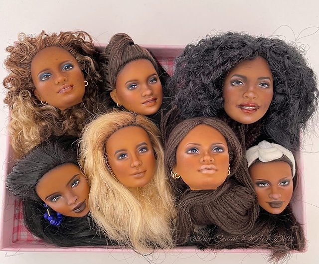 Barbie 只有娃娃頭其中的一種玩具娃娃人形- 設計館rolling-sonia OOAK