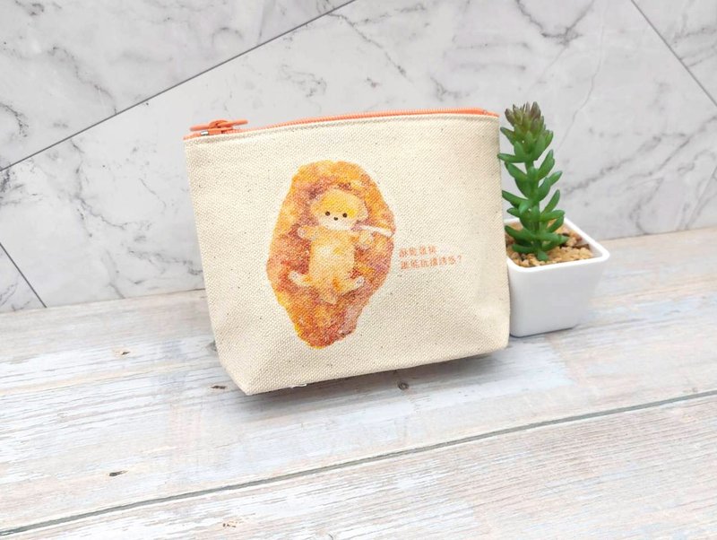 Poodle Chicken Steak-Coin Purse with Bottom - Coin Purses - Other Materials 