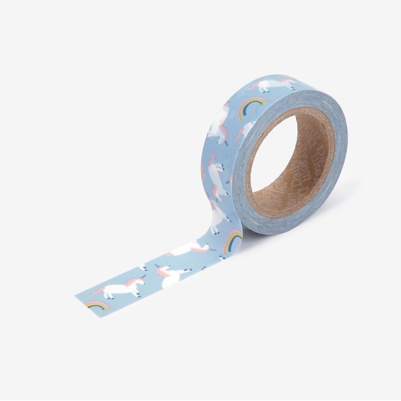 Dailylike single roll of paper tape -112 Unicorn, E2D03947 - มาสกิ้งเทป - กระดาษ สีน้ำเงิน