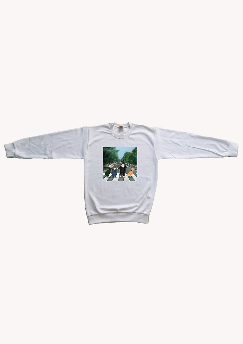 100% Cotton Graphic Sweater - Unisex Hoodies & T-Shirts - Cotton & Hemp White