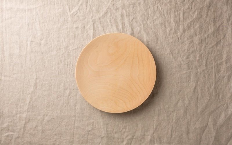 No.13 栃の木皿 18cm　 - 小皿 - 木製 カーキ