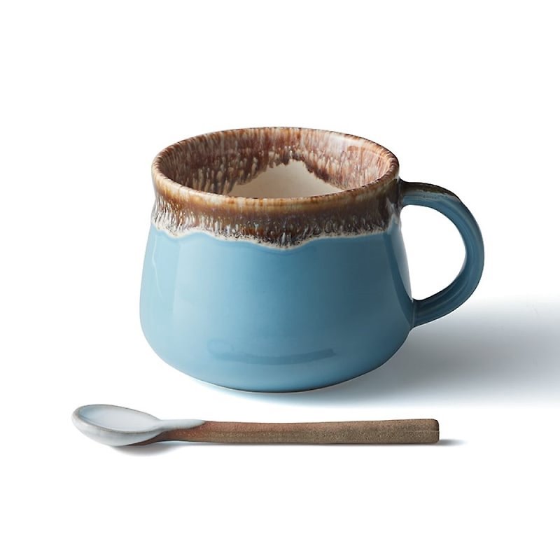 forest mug lake - Cups - Pottery Blue