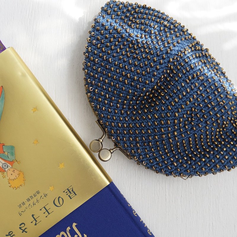 Ba-ba (m) Skipping Stiches Beads crochet pouch No.2144 - 化妝袋/收納袋 - 其他材質 金色