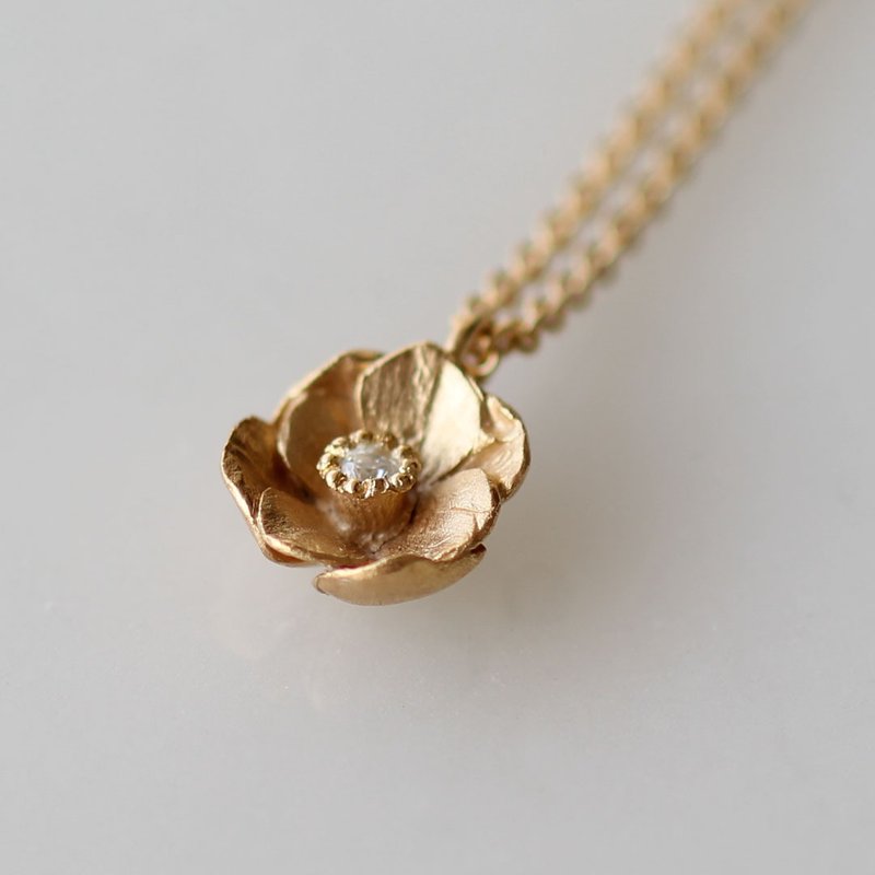 Anemone necklace - 項鍊 - 純銀 金色