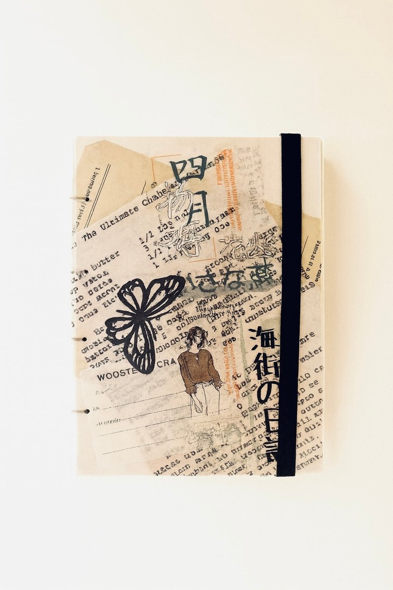 A6手縫筆記本 手工書 手帳  手縫書 線裝書 - 筆記本/手帳 - 紙 