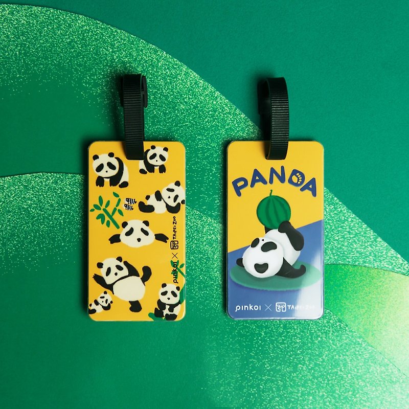 【Giant Panda】Taipei Zoo X Pinkoi Luggage Tag Set - ป้ายสัมภาระ - พลาสติก 