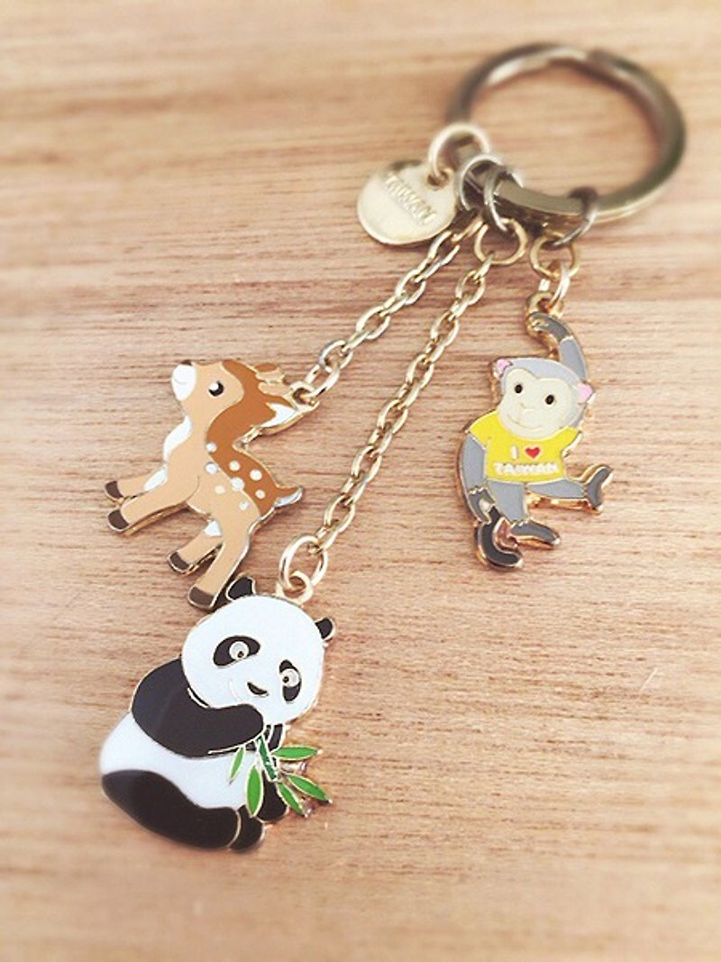 Golden Love Taiwan Key Chain - Cute Animals - ที่ห้อยกุญแจ - โลหะ สีทอง