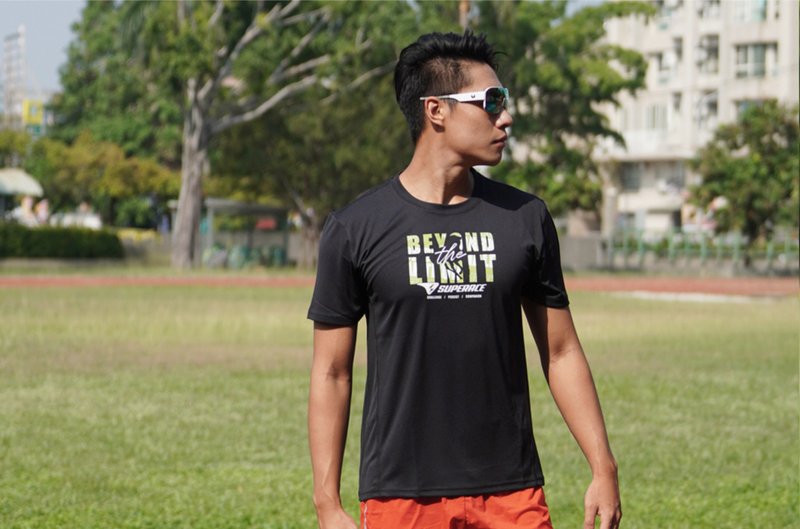 【SUPERACE】DH Running TEE3.0 / UNISEX / Black - เสื้อยืดผู้ชาย - วัสดุอีโค สีดำ