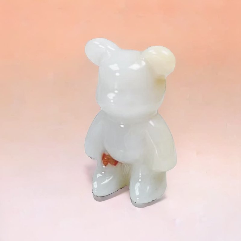 【熊熊玉見你】飄黃翡翡翠可愛小熊擺飾|天然緬甸玉翡翠A貨|送禮 - 擺飾/家飾品 - 玉石 多色