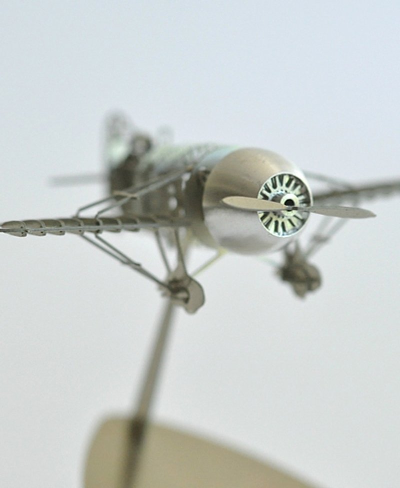 日本Aerobase金屬模型飛機GeeBee Racer R-2鎳銀競速版(1/160) - 其他 - 其他金屬 灰色