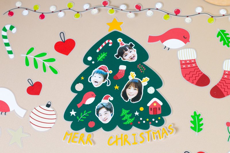 Customized Christmas decorative glass stickers - ของวางตกแต่ง - วัสดุกันนำ้ 