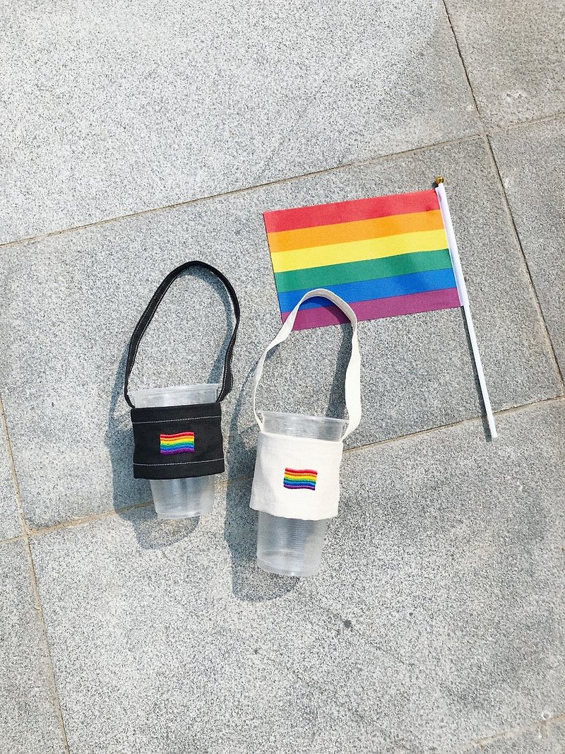 Marriage Equality Rainbow Flag Cup Set - Beverage Holders & Bags - Cotton & Hemp Multicolor