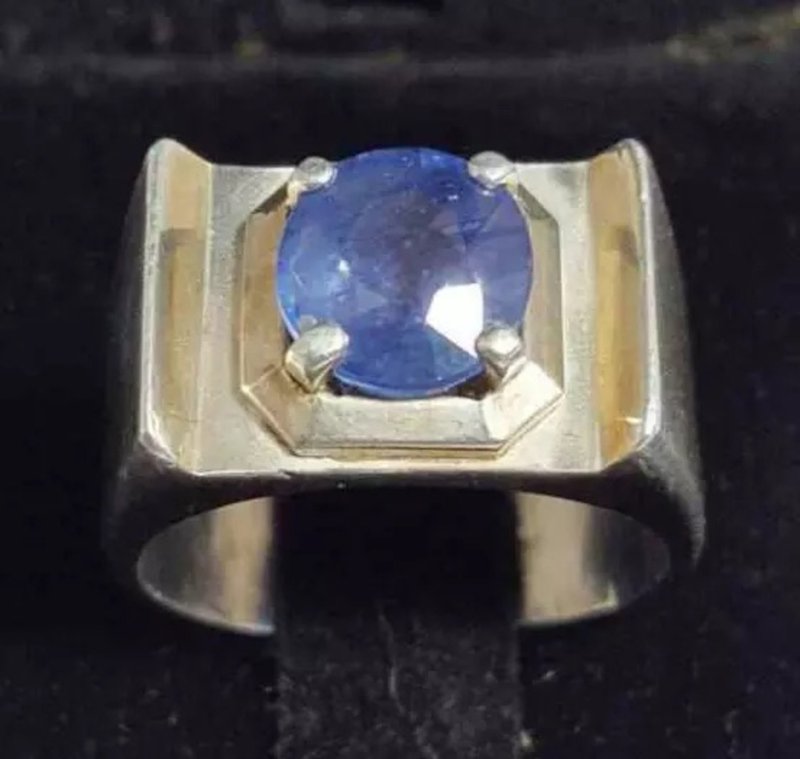 Natural Sapphire Ring Dark Blue Real Sapphire Stone Neelam Stone Ring Shia Rings - General Rings - Gemstone Blue