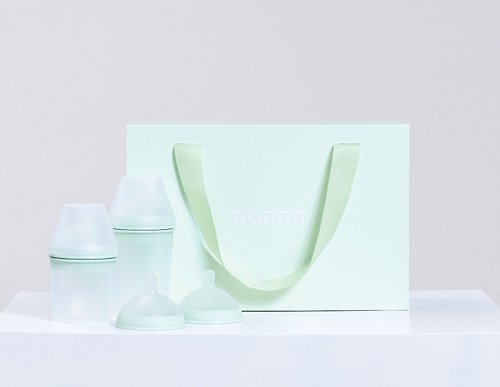 BORRN 【英國設計製造】寶寶彌月禮盒 BORRN嬰兒矽膠禮盒 食品級 海洋綠