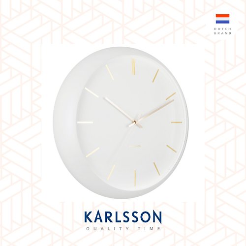 Ur Lifestyle 荷蘭Karlsson wall clock 40cm Globe white 圓拱玻璃設計師掛鐘