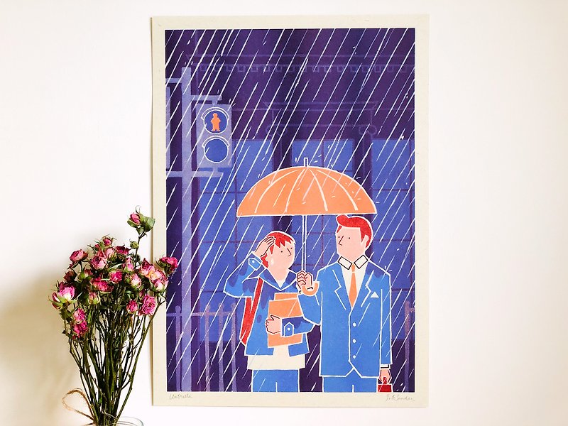 傘傘-ポスター - ポスター・絵 - 紙 多色