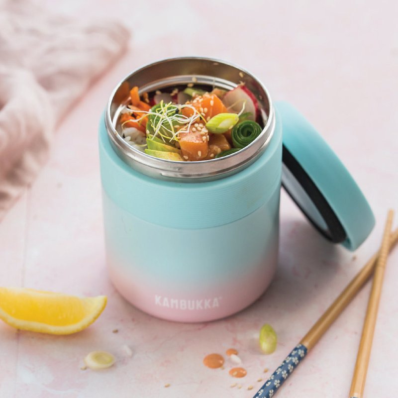 BORA Stainless Steel Food Jar 20oz (600ml) - Neon Mint - กระบอกน้ำร้อน - สแตนเลส หลากหลายสี