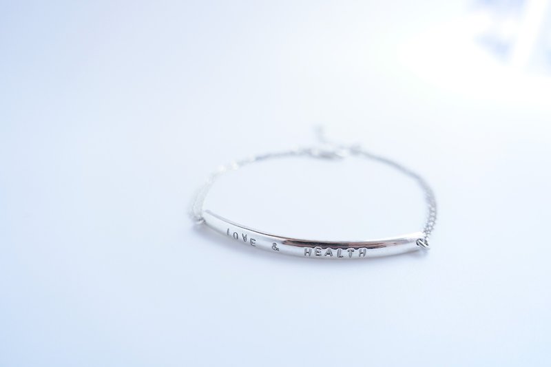 Sterling Silver Bracelet Knock the Word Bracelet Custom Valentine Bracelet Christmas Gift - Bracelets - Other Metals Silver