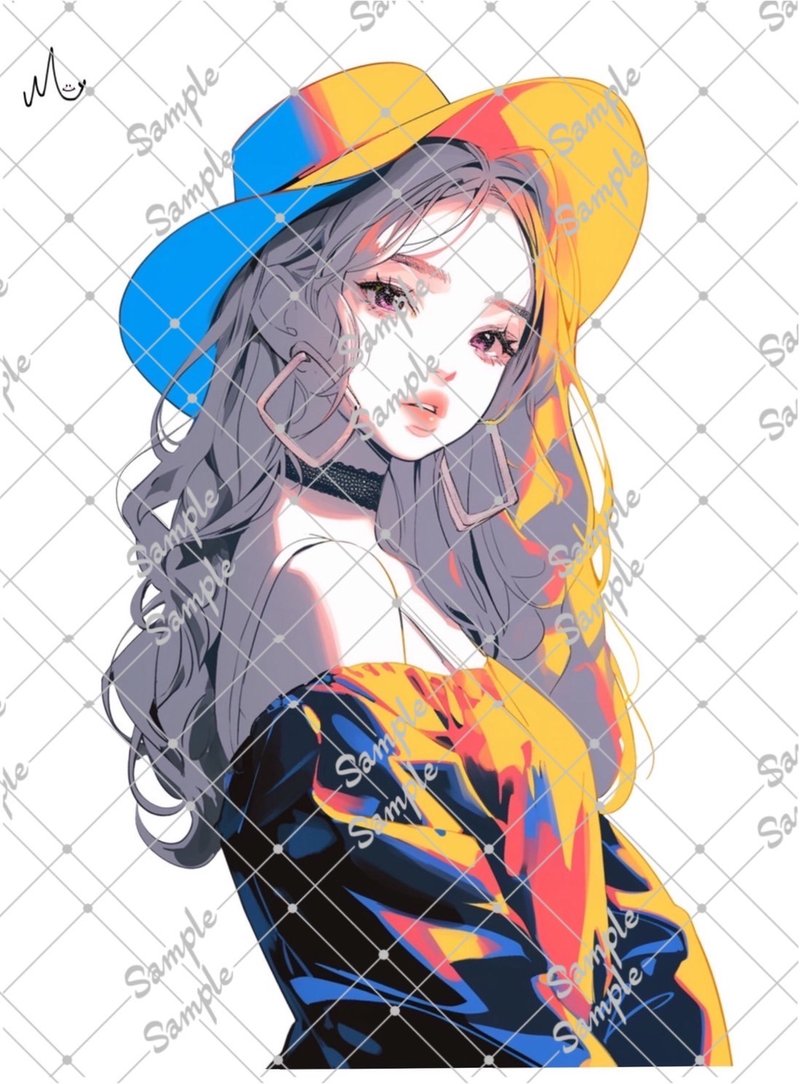 オリジナル人物ステッカー - 貼紙 - 紙 