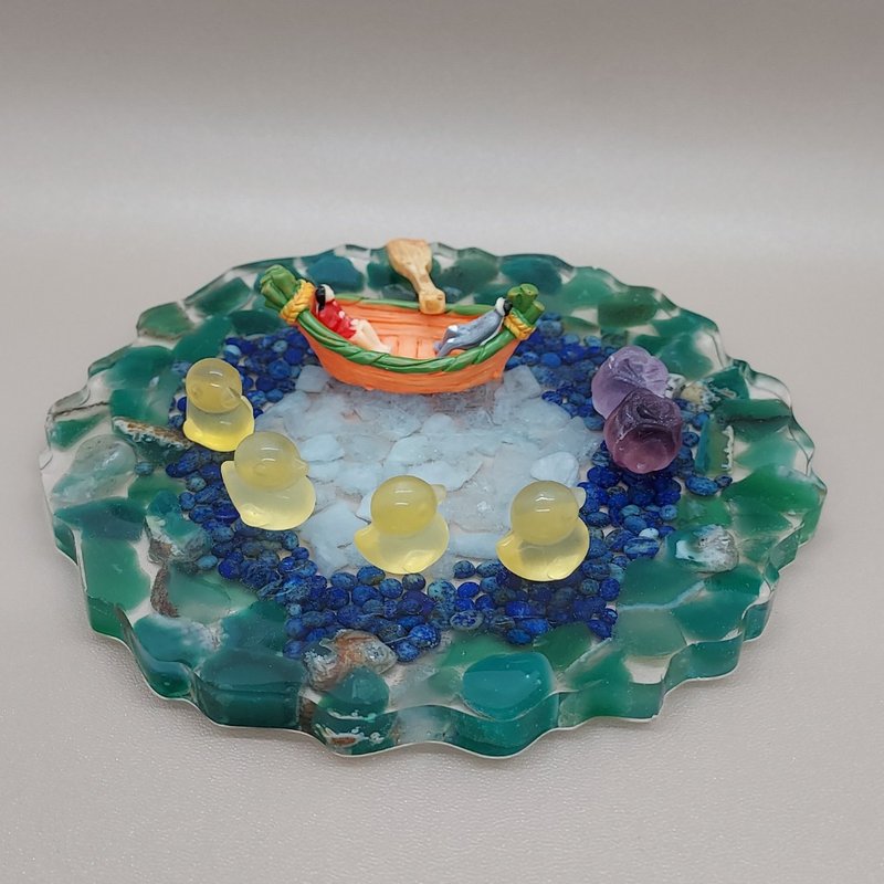 Self-designed Stone scene (sea holiday) - Items for Display - Semi-Precious Stones Multicolor