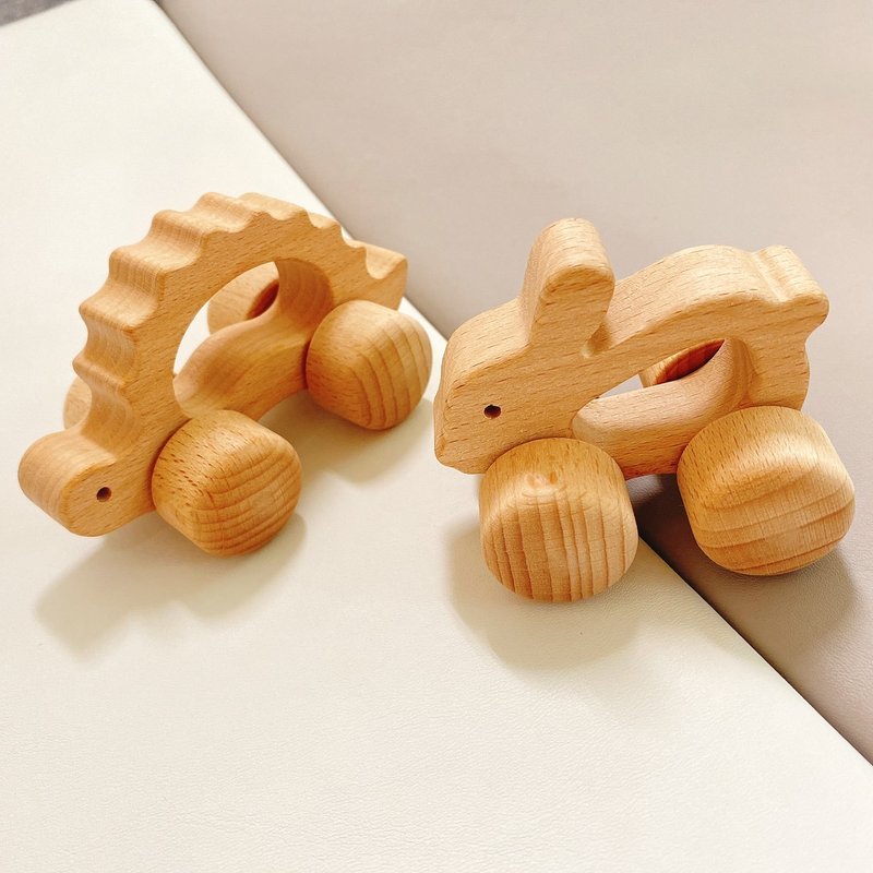 [Aimee Weir Montessori-Educational Toys] Natural log-shaped grasping car - Kids' Toys - Wood 