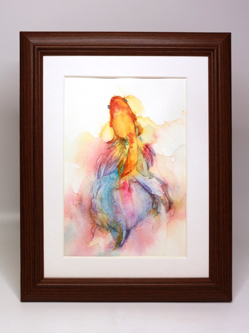原創水彩畫 彩虹魚 0 號 Manabu Sawada - 海報/掛畫/掛布 - 紙 