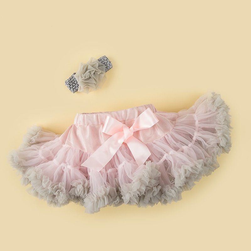 日安朵朵 女嬰童雪紡蓬蓬裙 - 粉霧芭蕾 - 女童洋裝/裙子 - 尼龍 粉紅色