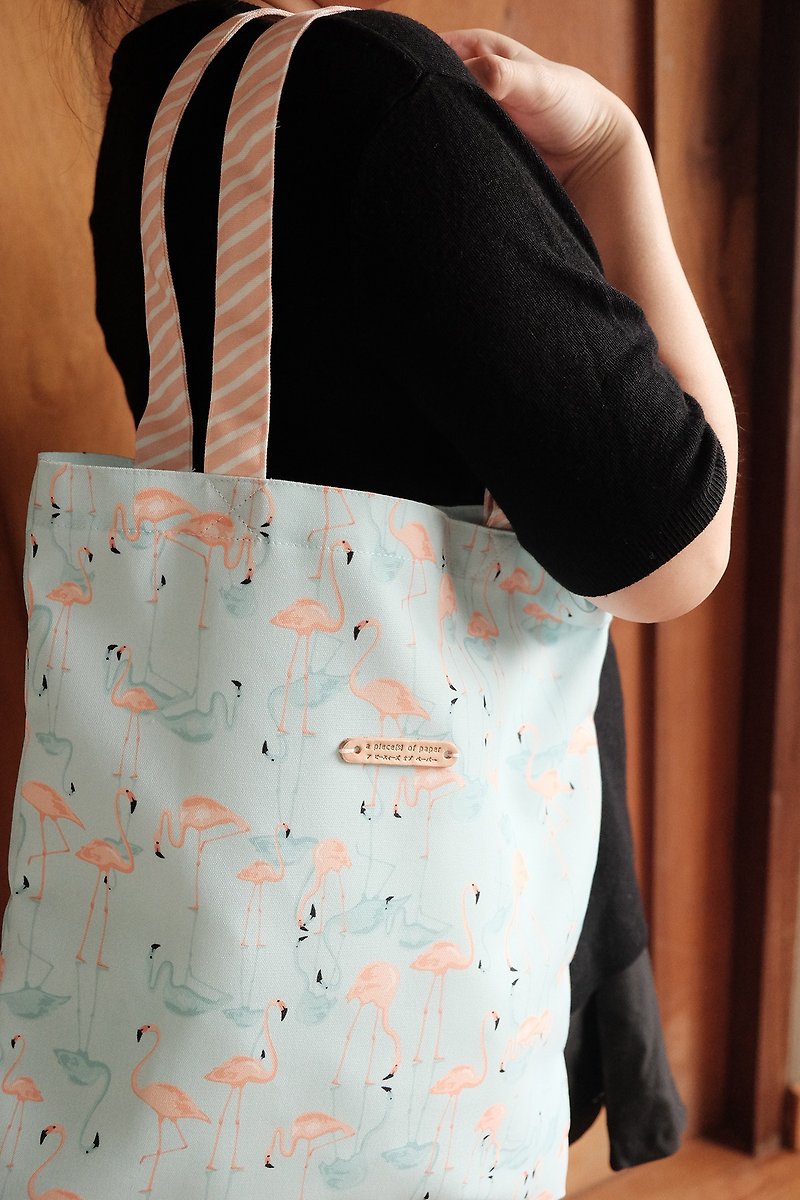 Tote bag : INNOCENT FLAMINGO - 手袋/手提袋 - 聚酯纖維 粉紅色