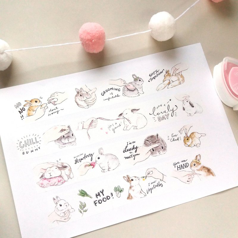 Touch my bunny paper tape - Washi Tape - Paper 