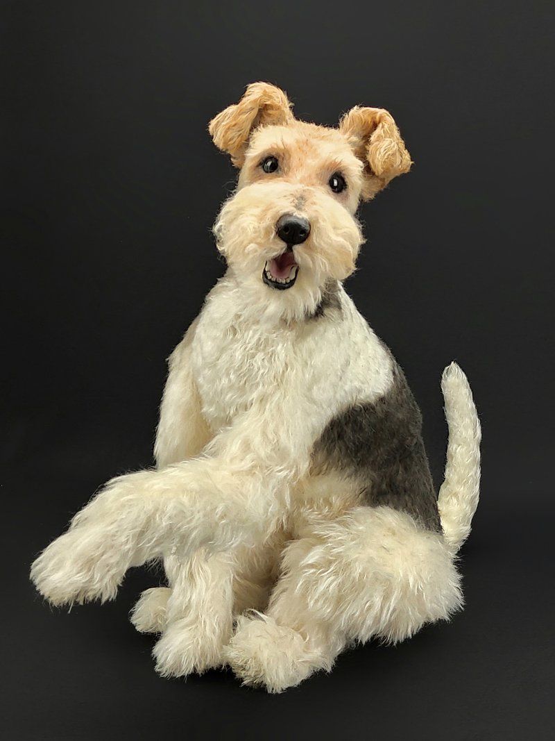 Custom made realistic stuffed fox terrier dog doll - 公仔/玩偶 - 其他材質 