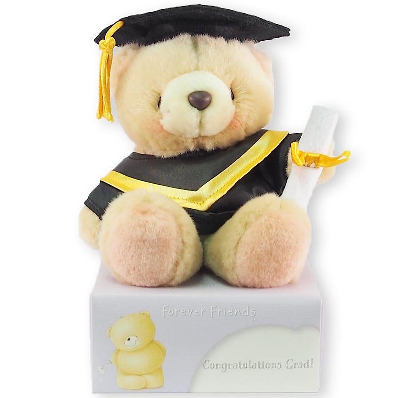 4.5"/Graduation Honor Fluffy Bear【ForeverFriends Fluffy-Graduation Series】 - Stuffed Dolls & Figurines - Other Materials Multicolor