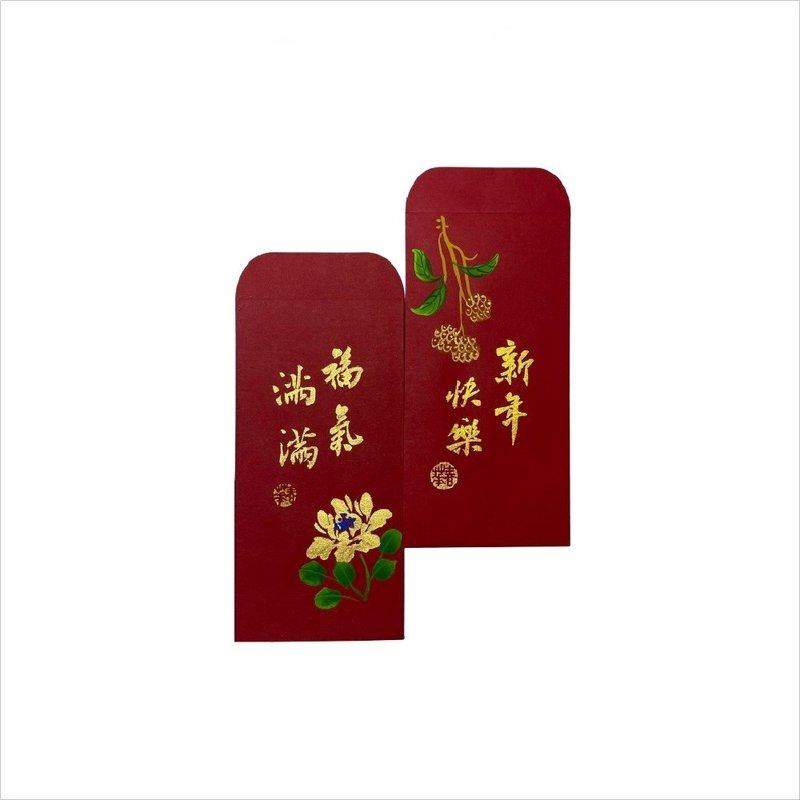 春華工坊/手寫手繪紅包袋/RP08-2026 - 壁貼/牆壁裝飾 - 紙 紅色