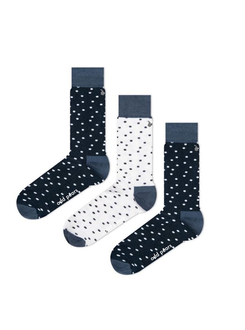 Odd Pears three-legged socks starr starry sky space whimsical blue and white dot socks (a pair of three) - Socks - Cotton & Hemp Blue