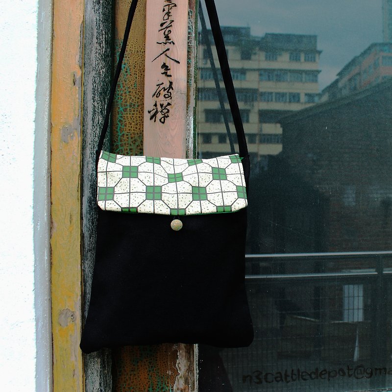 Hong Kong paper Stone single belt bag, canvas bag, - Messenger Bags & Sling Bags - Cotton & Hemp 
