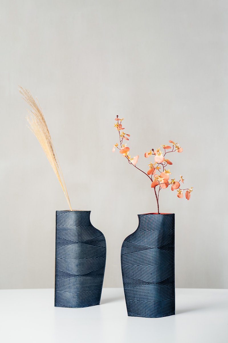環保材質 花瓶/陶器 藍色 - 環保牛仔布花樽