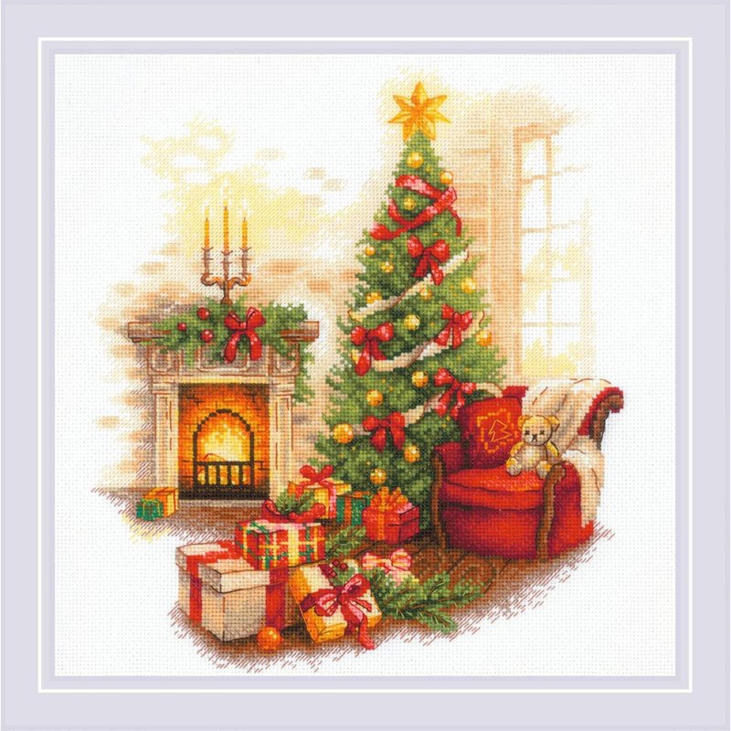 2265 - RIOLIS Cross Stitch Material Pack - Peace under the Christmas tree - Knitting, Embroidery, Felted Wool & Sewing - Other Materials 