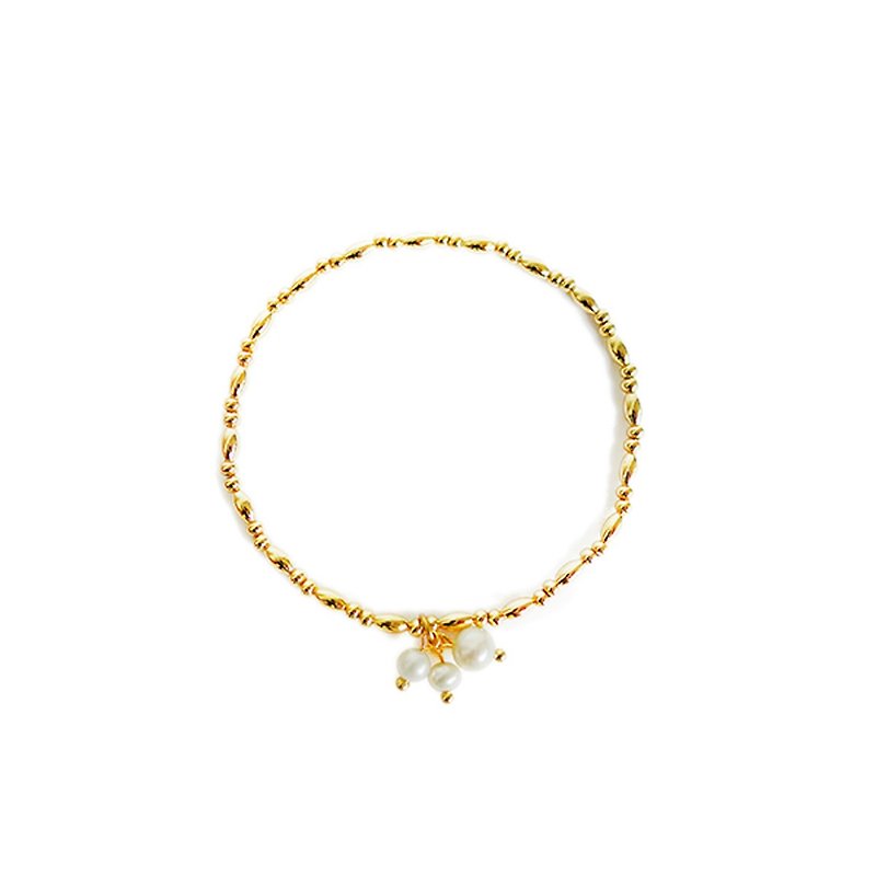 [Ficelle Fei Yarn Light Jewelry] Brilliant Gentleness-Ashore-Bracelet - Bracelets - Gemstone White